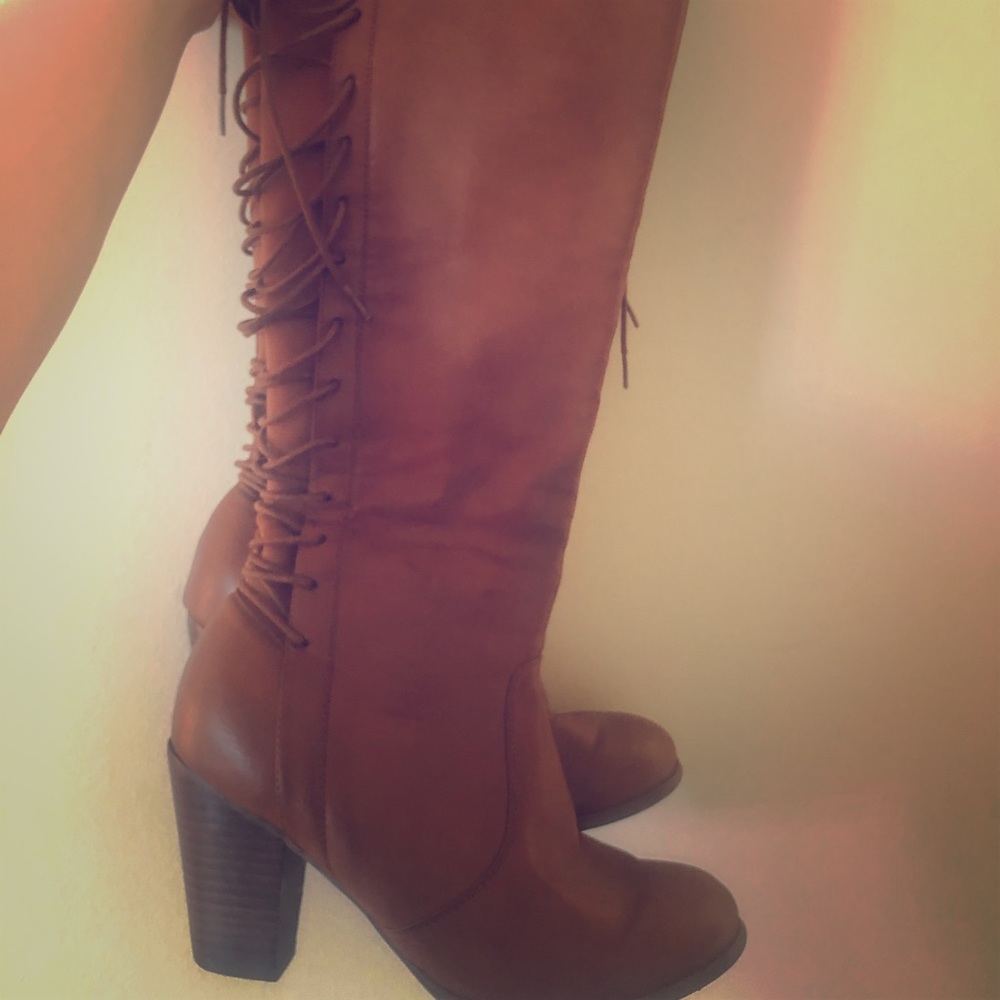 Torrid Knee High Lace Up Boots